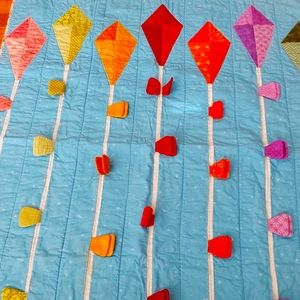 Handmade Blue Kite Baby Blanket {F0213}